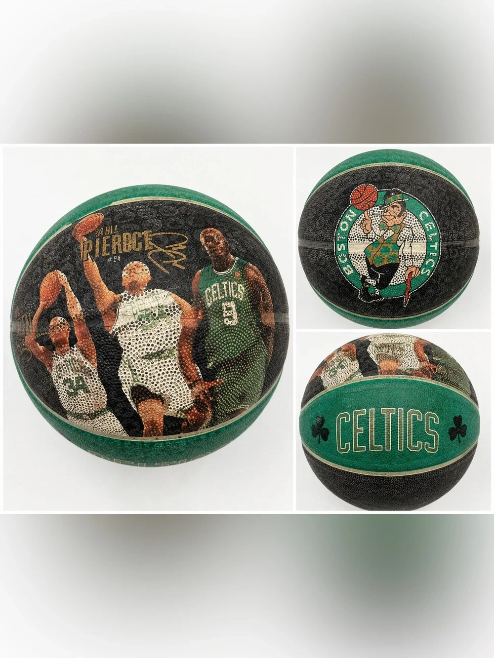 Source Unknown Green and Black Celtics Graphic Basketball